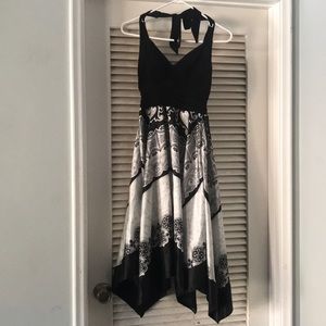 Black top halter dress